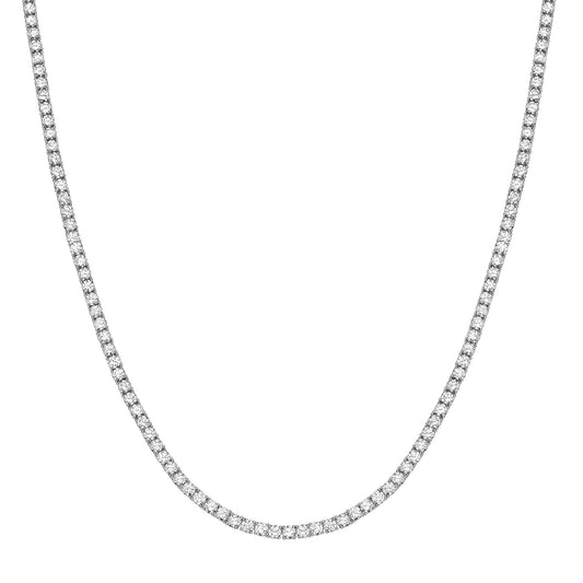 Silver 4mm CZs 18" Tennis Collarette