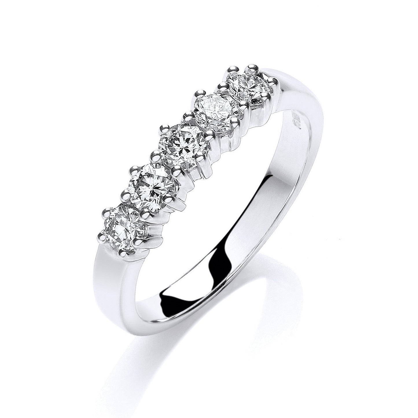 9ct W/G 0.50ct 5 Stone Diamond Eternity Ring