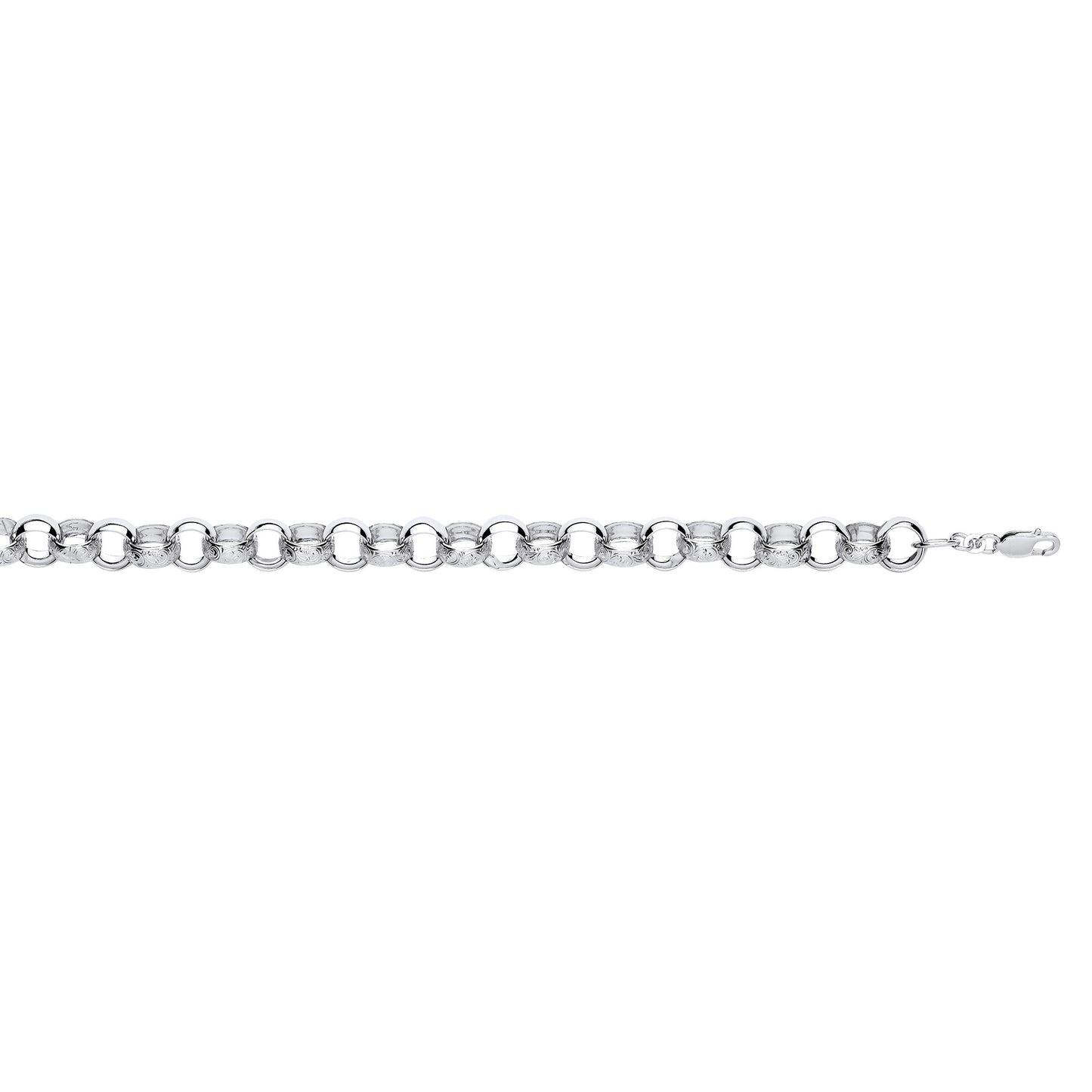 Silver 11mm Filigree Belcher Chain