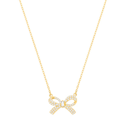 Y/G Cz Bow Chain