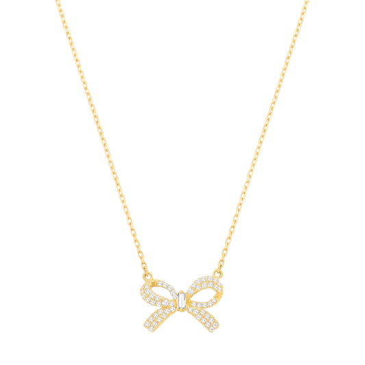 Y/G Cz Bow Chain