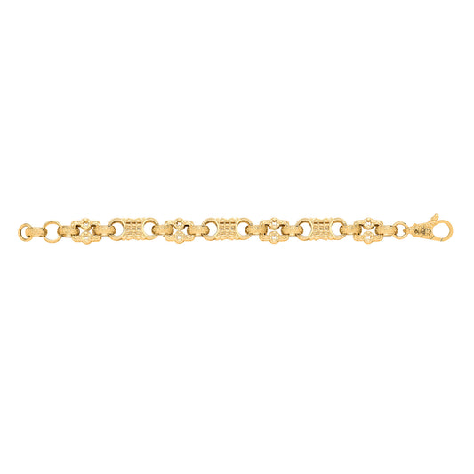 Y/G Stars & Bars Gents Large Link Bracelet