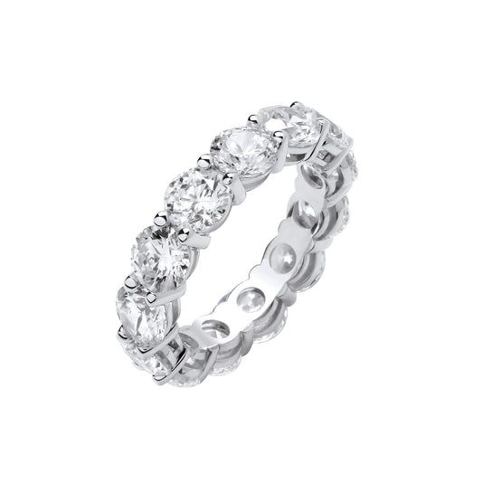 18ct White Gold 7.00ctw Brilliant Cut Lab Grown Diamond Eternity Ring IGI Certified