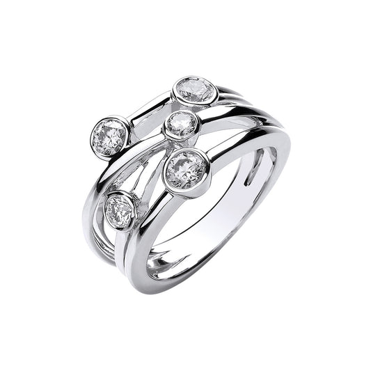 18ct White Gold 0.75ct GH-SI Diamond Dress Ring