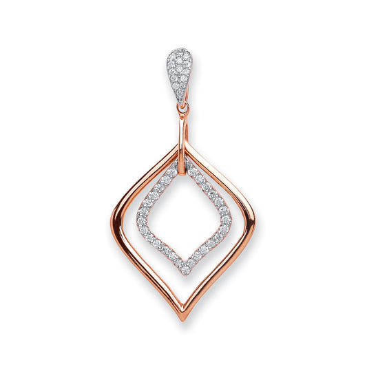 18ct Rose Gold 0.25ct Diamond Pendant