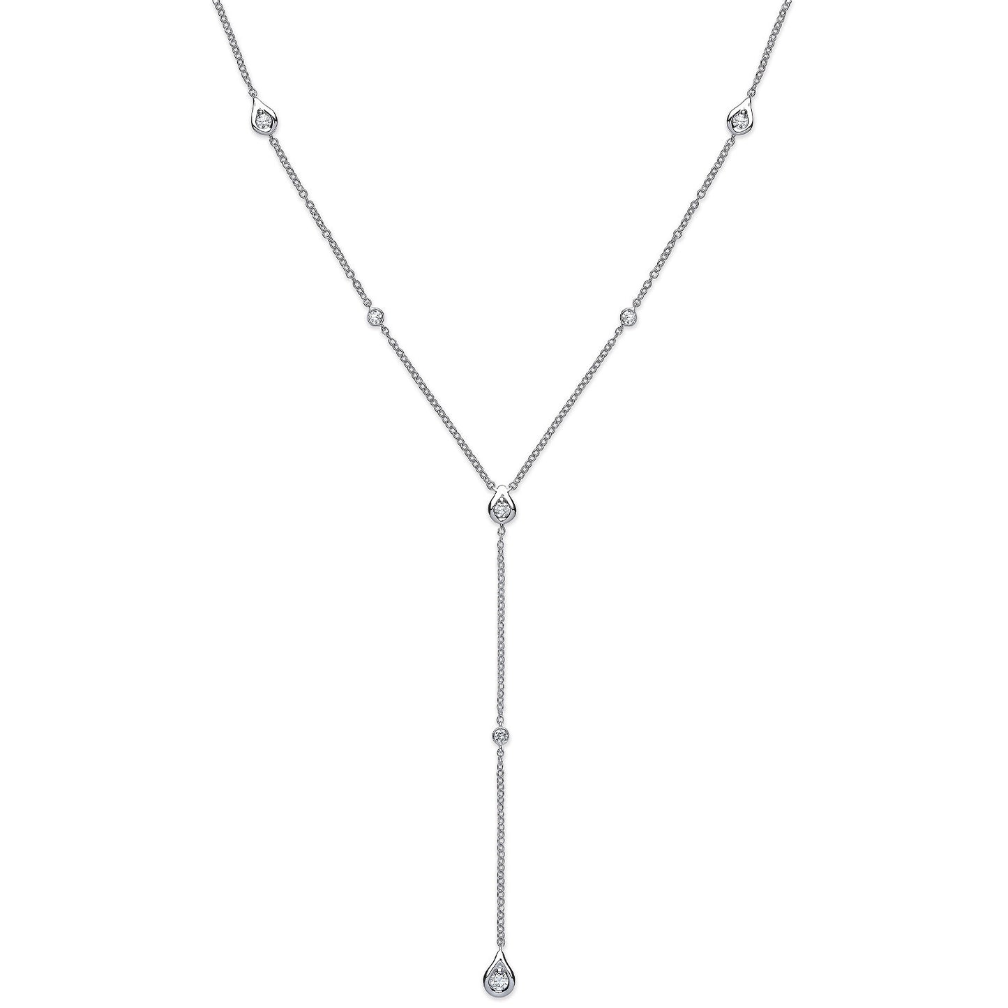 18ct White Gold 0.35ct Diamond Necklace (18in/45cm) Chain