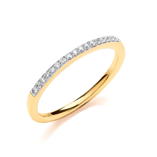 9ct Yellow Gold 0.10ct Eternity Ring