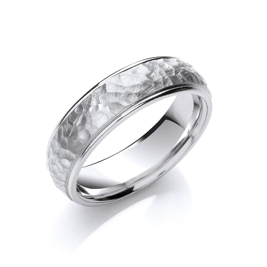 6mm Court Hammered Style & Polished Edges Matt Centre