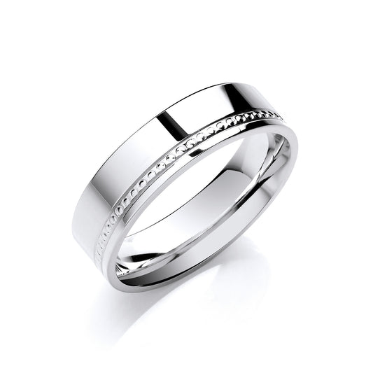 6mm Flat Court Mill Grain Illusion Setting