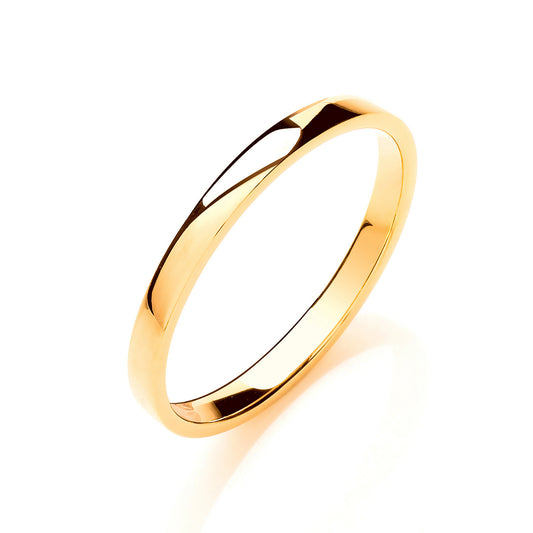 2mm Soft Court Shape Wedding Band