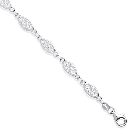 Silver Filigree Ladies Bracelet
