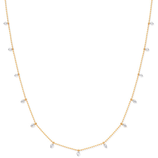18ct YG 0.50ctw Diamond Set (18in/45cm) Chain