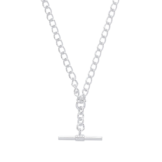 Silver Fancy T-Bar 18" Chain & 7.5" Ladies Bracelet