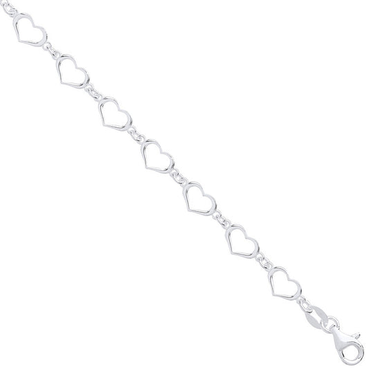 Silver Hearts Bracelet