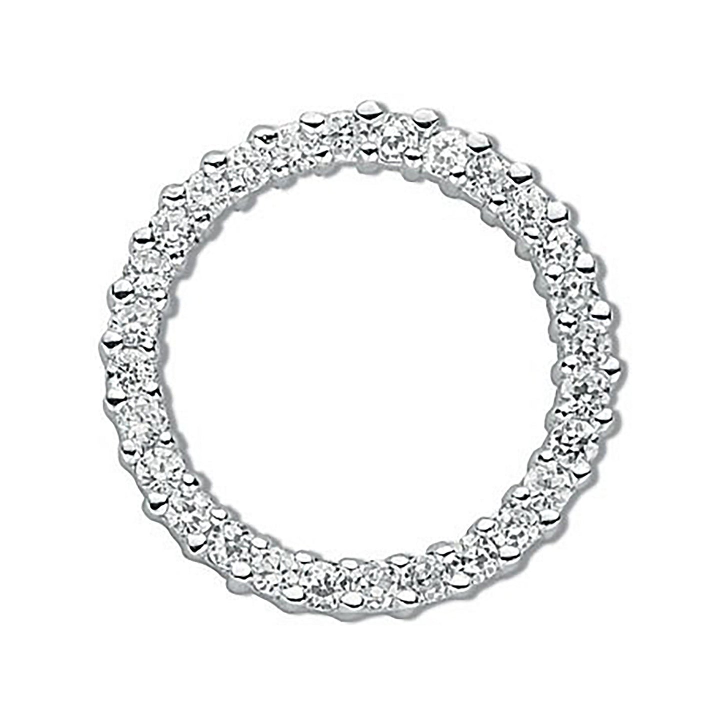 Silver Cz Circle of Life Pendant