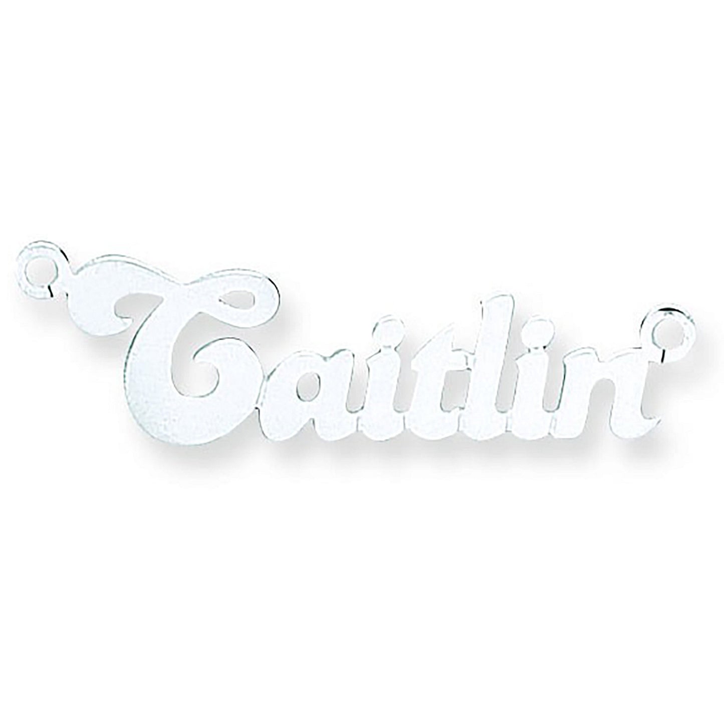 Silver Small Banana Nameplate with 16"/18"/20" chain