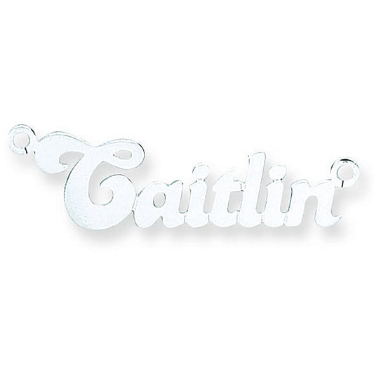 Silver Small Banana Nameplate with 16"/18"/20" chain