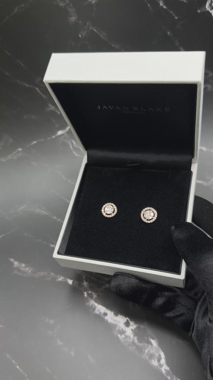 Rose Gold 14k Double Row Baguette 1ct Lab