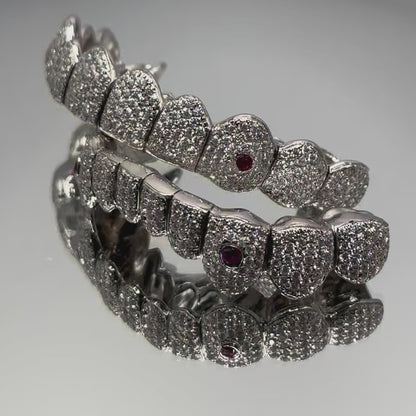 White Gold Moissanite Pave Set Grillz - Javan Blake Jewellers